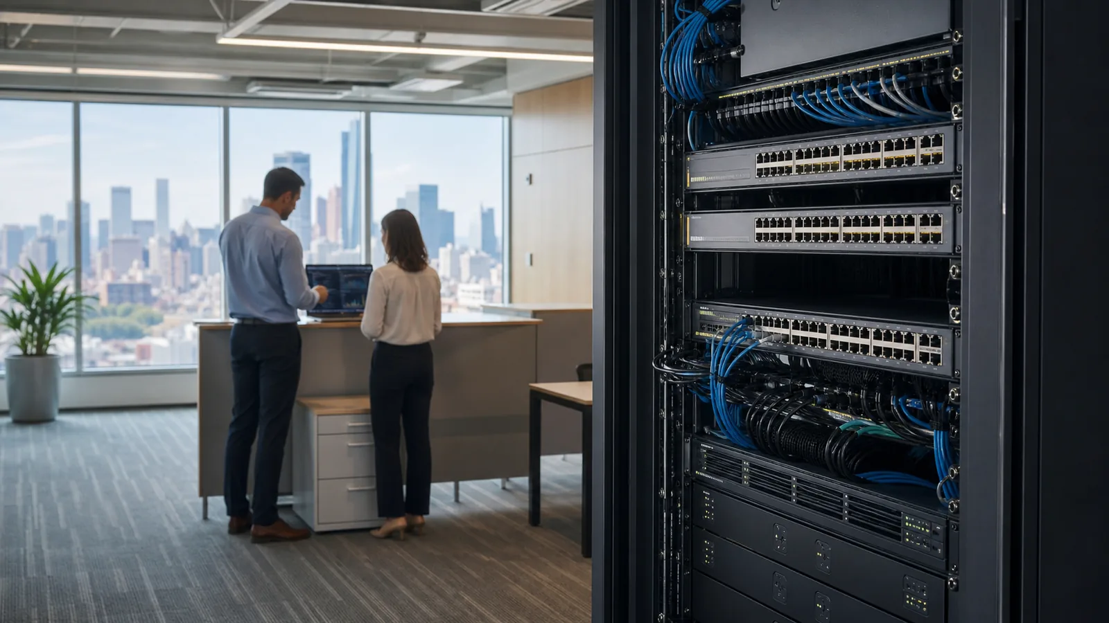 AI MSP Queens in Queens: telecom pathways and rack layout for NY Network Cabling